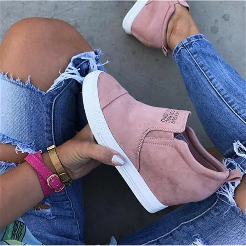 

College style spring and autumn new fashion slope with platform shoes