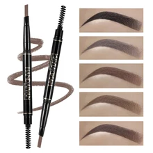 Профессиональный Водонепроницаемый карандаш для бровей с щеточкой две головы автоматический вращающийся Треугольники карандаш для бровей
