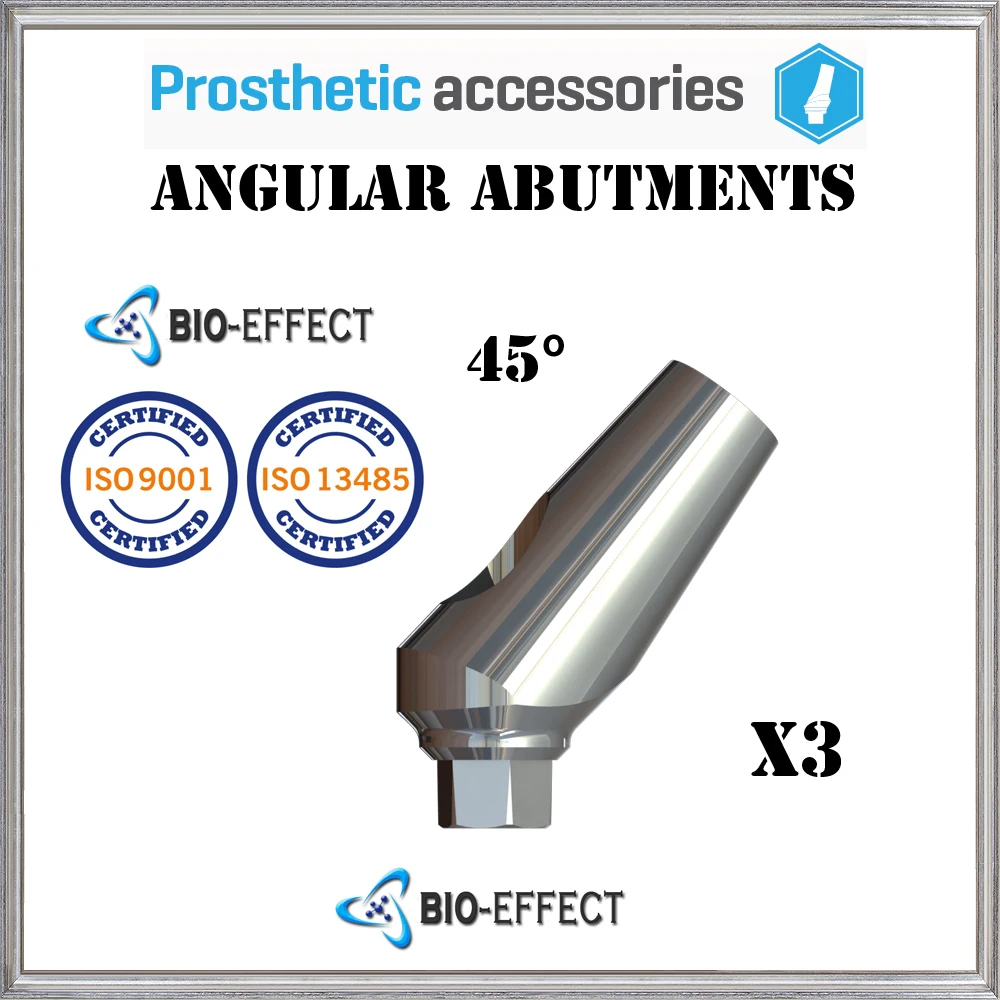 

3X Titanium Angular Abutment 45 Degree -11mm-(SCREWS INCLUDED) FOR DENTAL IMPLANTS WITH INTERNAL HEX,Top Quality Certified Brand