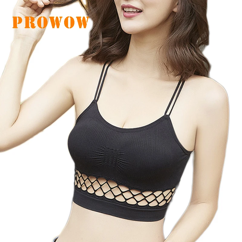 

Prowow Cross-wrapped Underwear with Ring-free Light-proof Bottom Camisoles Women Intimates Sexy Wrap chest