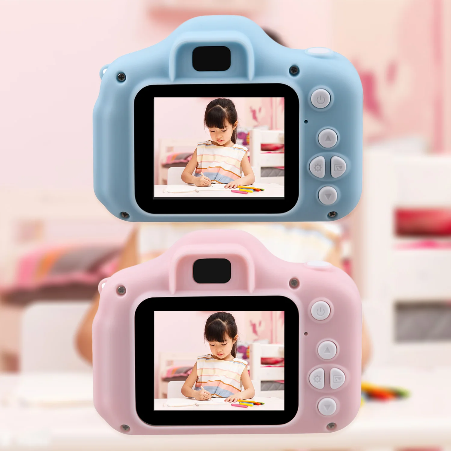 

Kids Mini Cute Electronic Digital Camera 2 Inch Display Screen Rechargeable Video Recorder Photography Camcorder Cameras Toy