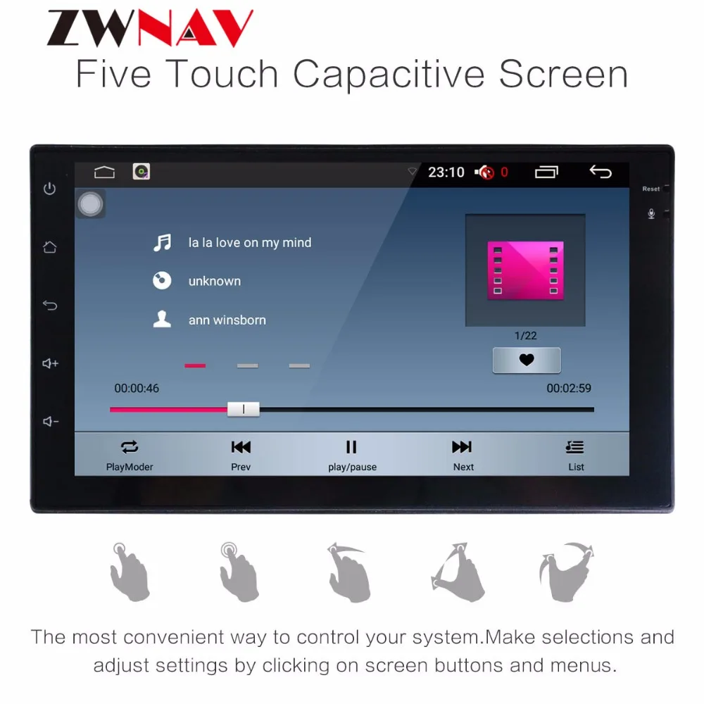 Clearance 7 inch 2din DVD 1024x600 Android 6.0 Car Radio GPS Navigation Bluetooth USB 2 din Universal For Nissan VW Toyota Peugeot Player 1