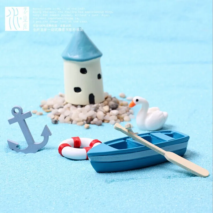 

Bryophytes gift boat anchor swimming ring bunts decoration crafts decoration seas and oceans