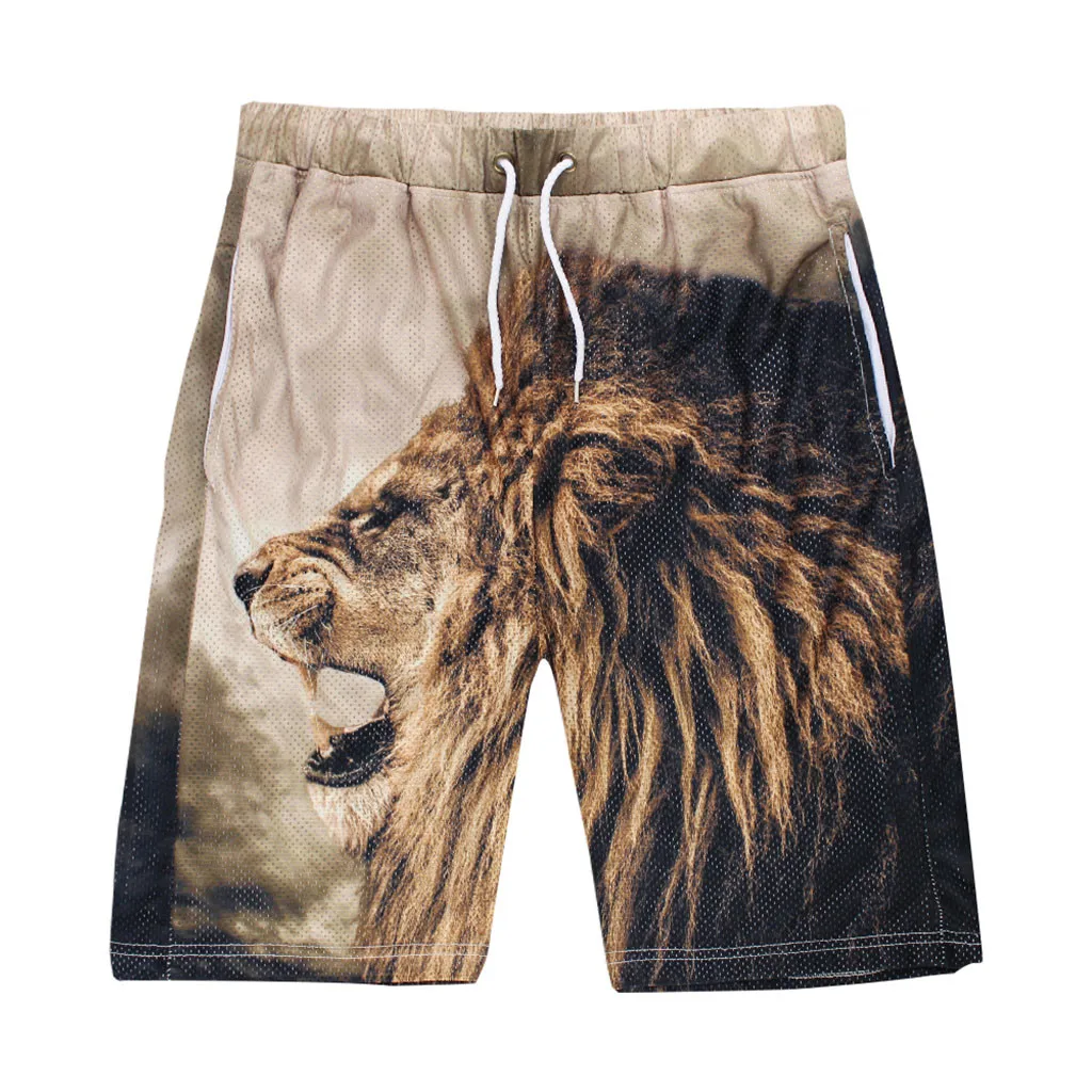 

Summer 2019 Men's Beach Shorts Casual Polyester Straight Print Leisure Fashion Outdoors Overalls Beach Shorts Pants L509