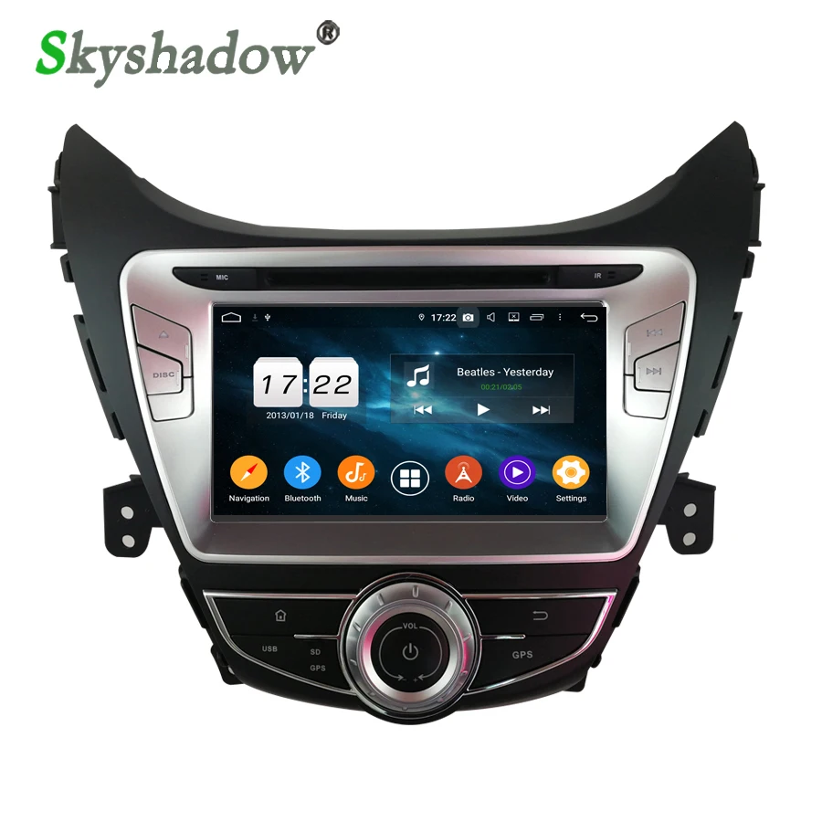 Flash Deal DSP Android 9.0 8Core 4G 32GB ROM Car DVD Radio Player GPS map wifi Bluetooth 4.2 For Hyundai Elantra Avante I35 2011 2012 2013 3