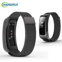Hangrui для huawei Honor 3, Смарт-часы, Миланская Магнитная Петля, ремешок из нержавеющей стали, браслет, быстросъемный комплект, браслет
