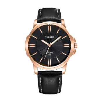 

Yazole Fashion Mens Watches Luxury Leather Analog Quartz Waterproof Wrist Watch For Man Casual montre homme 2019 erkek kol saat
