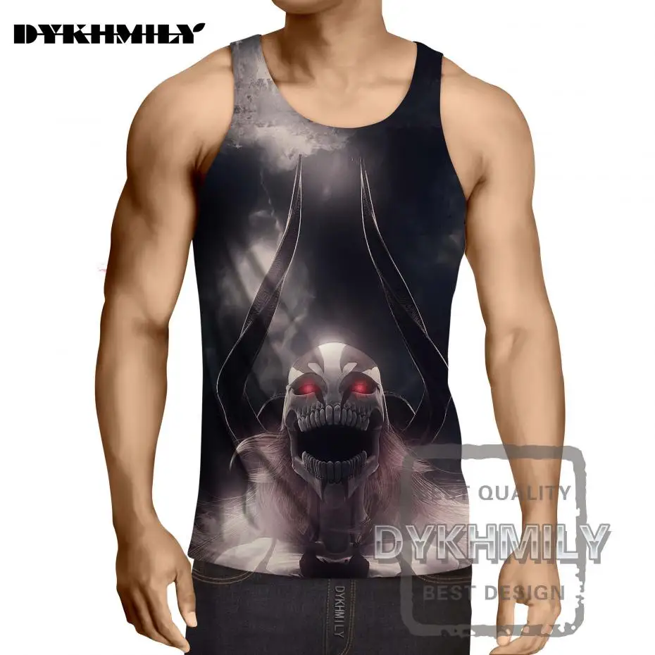 

Dykhmily 2017 New Design Bleach Double Angle Devil 3d Print Men's Tank Tops Thin Section Personality Cool Sleeveless Garment