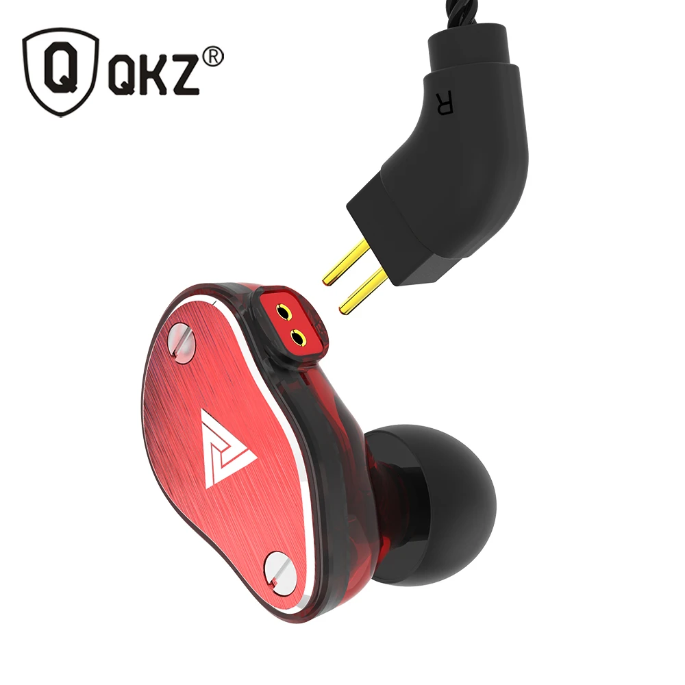 Oeiginal QKZ VK6 4 динамические гибридные наушники с микрофоном HIFI DJ Monito спортивные для