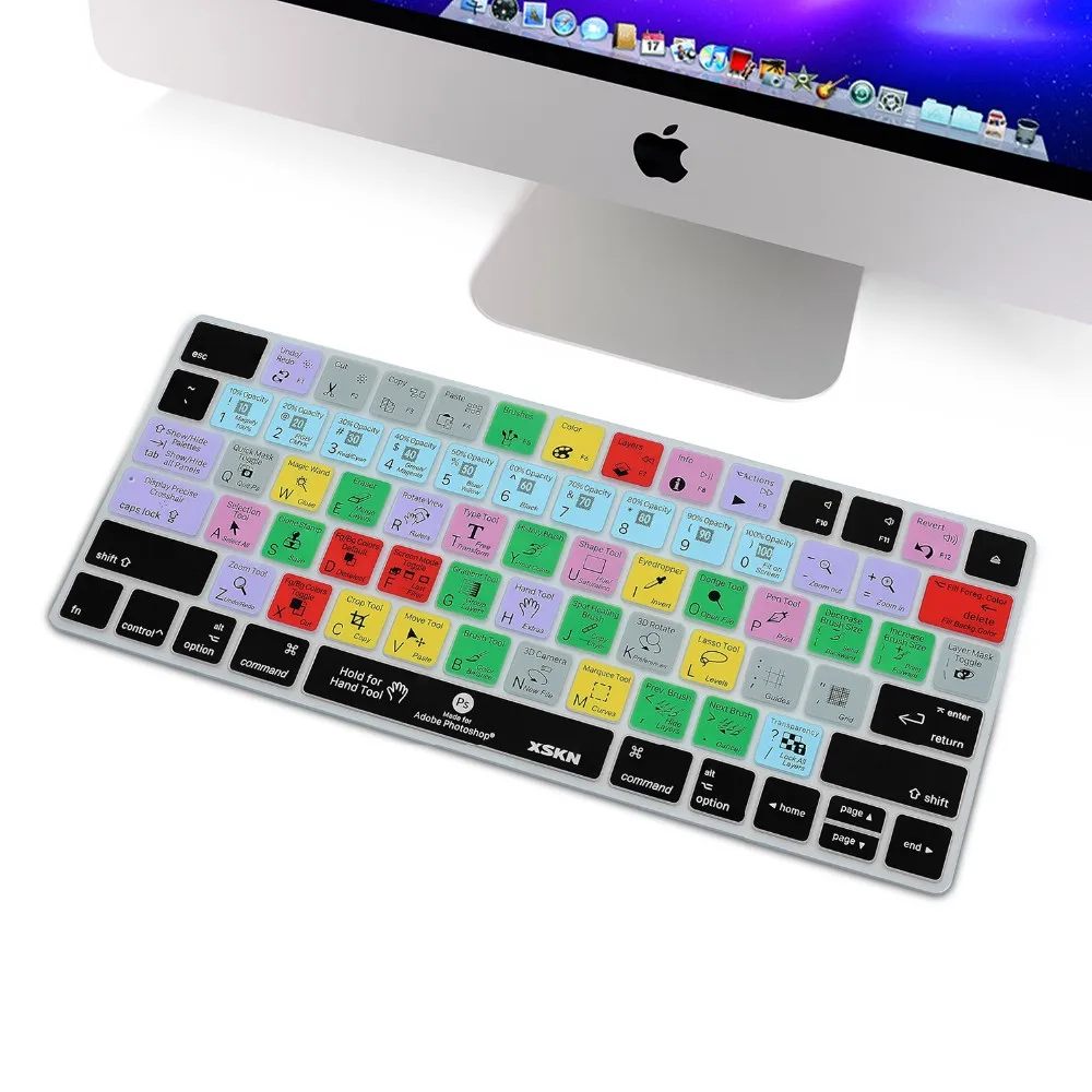 XSKN для клавиатуры Logic Pro X, для Apple iMac, волшебная клавиатура, логика, английские ярлыки, горячие клавиши, силиконовая смарт-наклейка