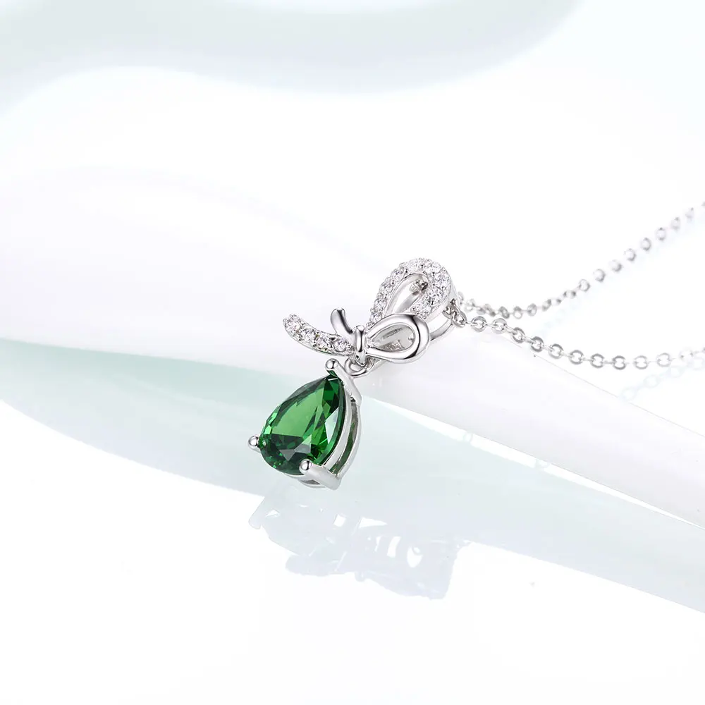 Женская подвеска из серебра 925 пробы с изумрудами|pendants for women|pendant necklacependant |