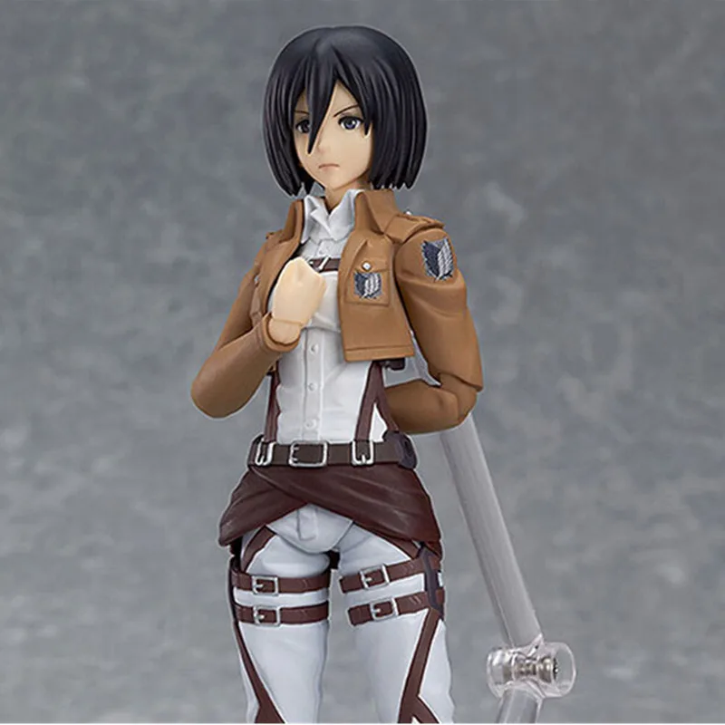 Атака на Титанов Микаса Акерман Аниме Фигурки игрушки Figma 203 фигурка супер герой 15