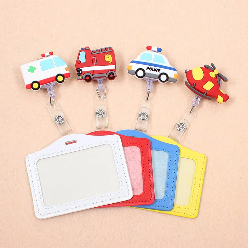 

Cute The Ambulance Ship Retractable Badge Reel silicone Student Nurse Exihibiton ID Name Card Badge Holder Office Supplies