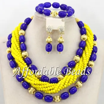 

Charming Costume African Jewelry Sets Fashion African Wedding Beads Popular Item Wholesale Free Shipping BN520