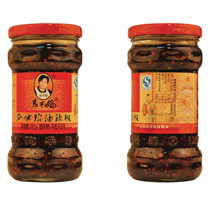 Ocho botellas de chile caliente suace y pasta de frijol negro Lao Ma