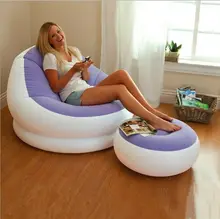Creative Home Furnishing straight PVC inflatable sofa sofa flocking flocking lazy inflatable sofa