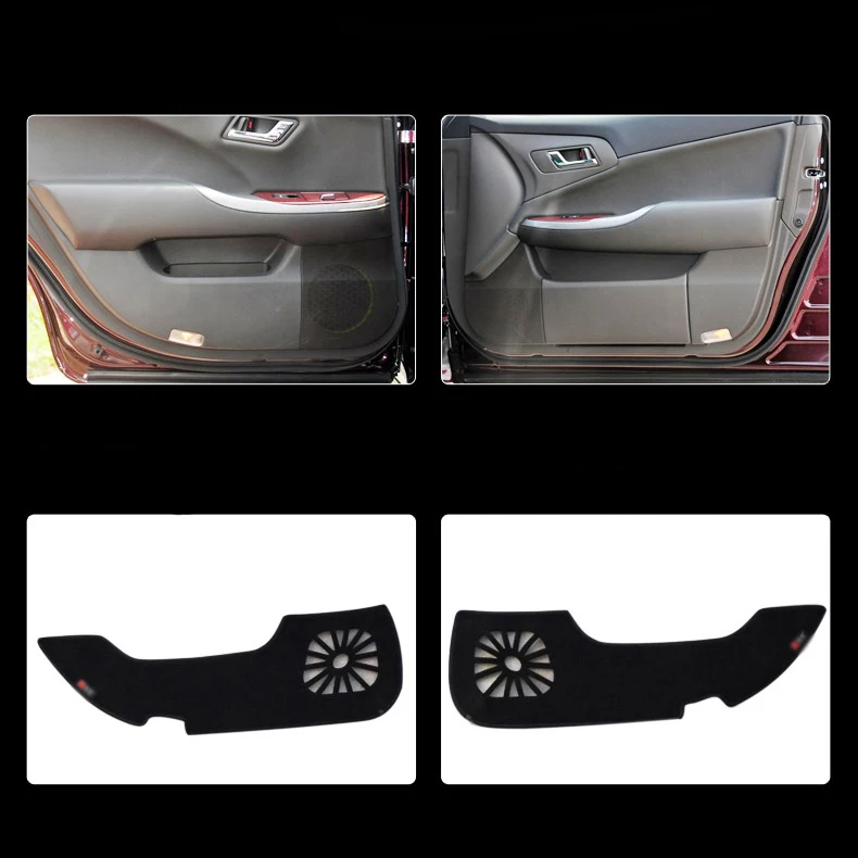 

4pcs Fabric Door Protection Mats Anti-kick Decorative Pads For Toyota Crown 2010-2012