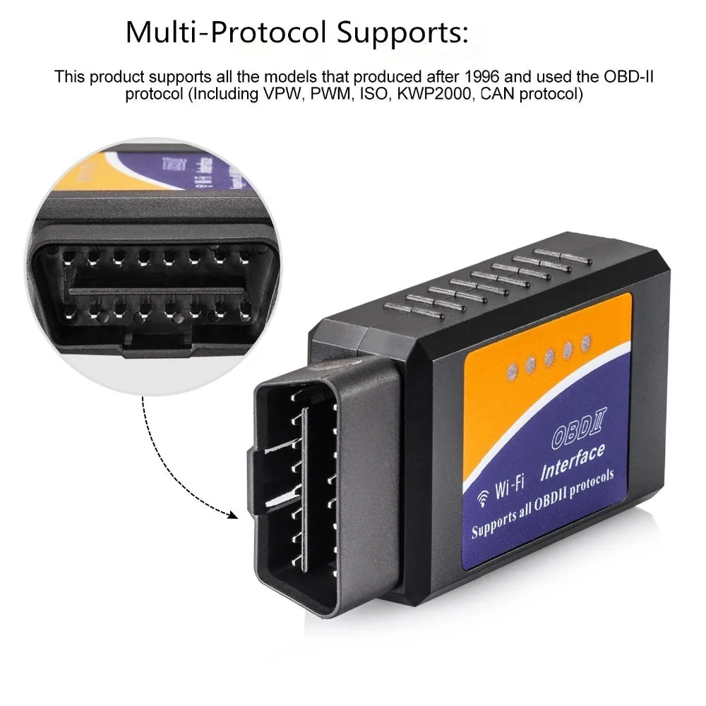 elm327 V1.5 Bluetooth elm 327 v1.5 wifi Adapter PIC18F25K80 Car Code