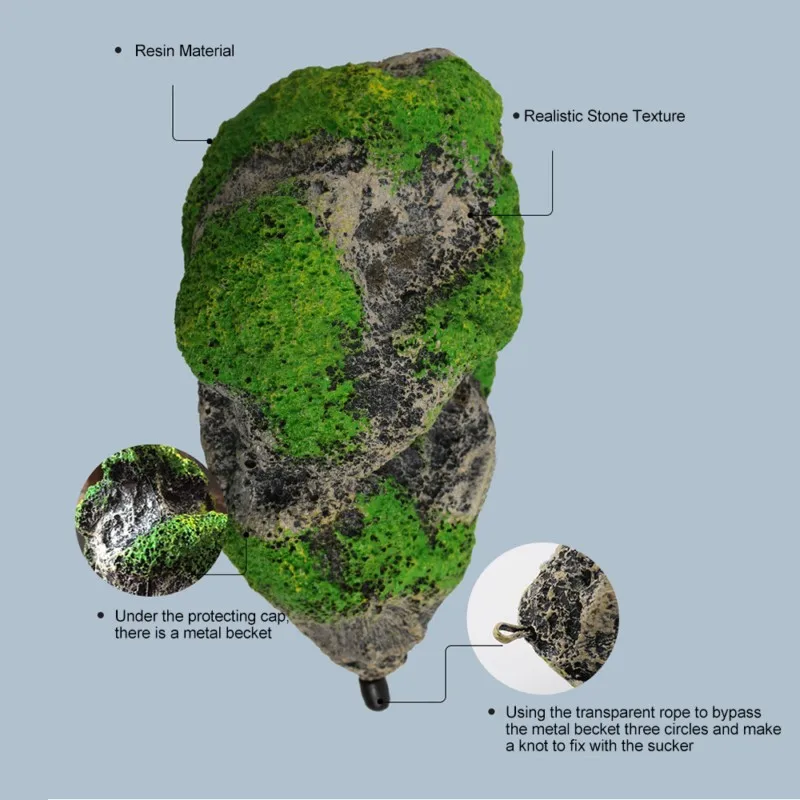 Аквариум плавающий камень подвесной искусственный плавающая пемза Декор Летающий камень украшение для аквариума