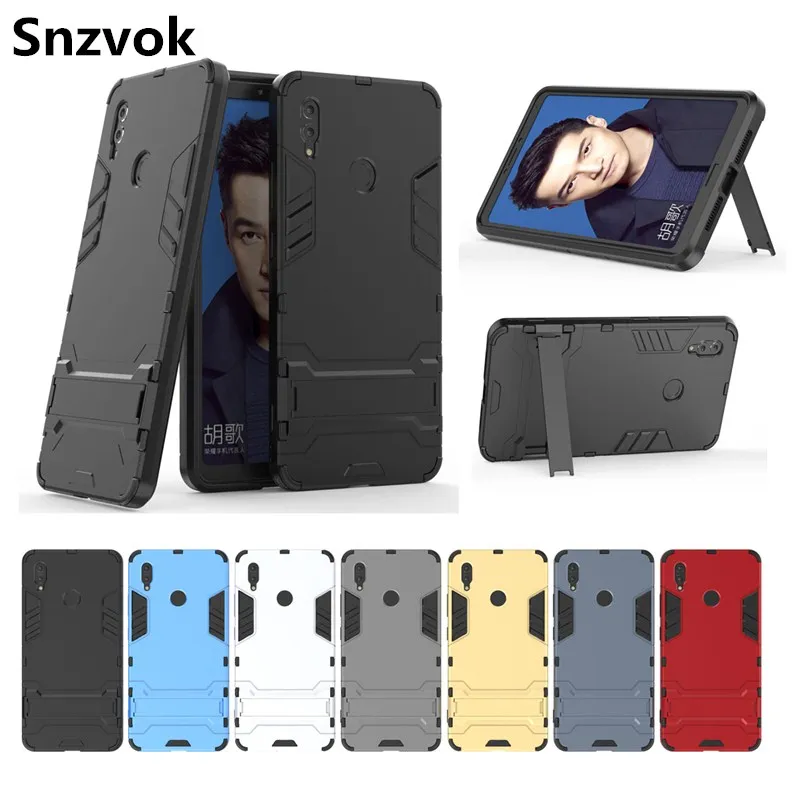 Snzvok 2 in 1 Armor Phone case For Huawei Honor V10 V9 play 9 9i Note 10 Kickstand iron Man Cover Enjoy 8 8E 7S plus | Мобильные