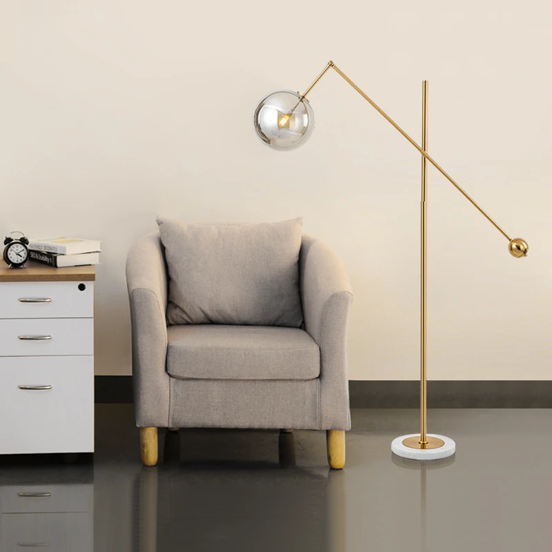  Post Modern Glass Ball Floor Lamp Nordic Designer for Living Room Bedside Bedroom LED Floor Lamps D - 33043270669