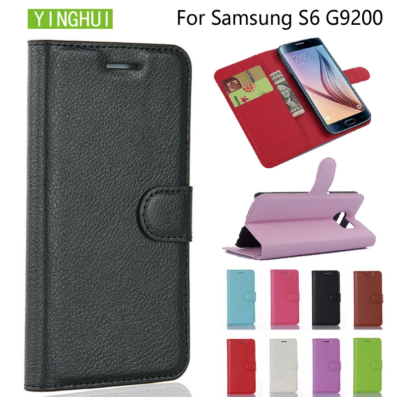 YINGHUI чехол для Samsung Galaxy S6 G9200 5 1 дюйма кожаный телефона флип подставка кошелек