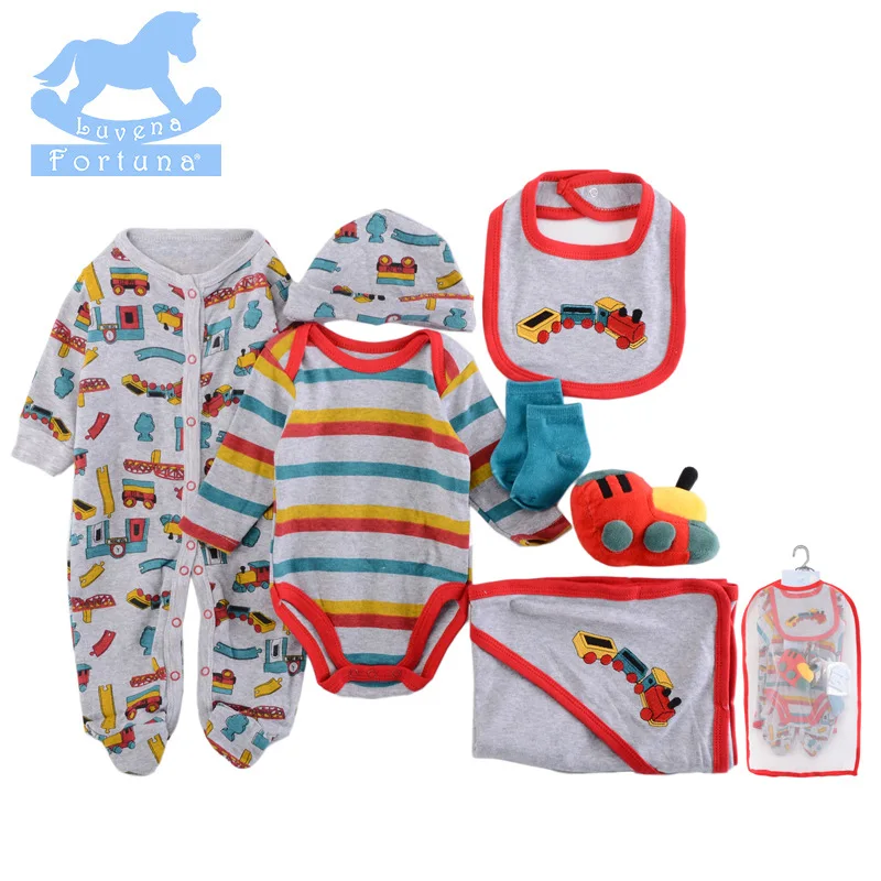 Free Shopping Baby Boy Organic Cotton Clothing Newborn Baby Gift Set