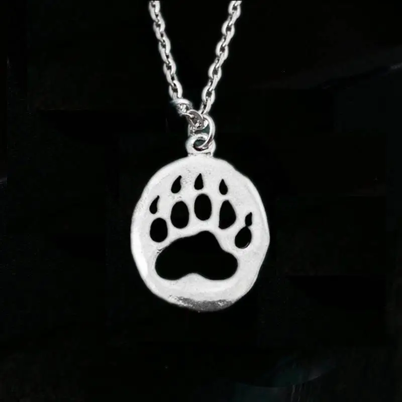 

12pcs/lot Paw Print Necklace Animal Hunting Gift Bear Claw Pendant Native American Jewelry Bear Necklace Gift for Hunter