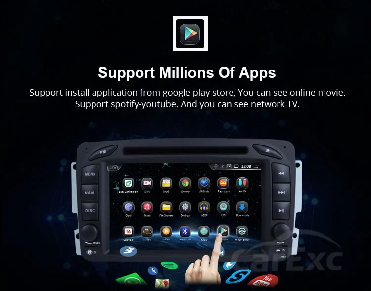 Flash Deal Android 9.0 Two Din Octa Core Car DVD Player Stereo System For Mercedes Benz W209 W203 W463 Viano W639 Vito  WIFI Radio GPS Blu 23