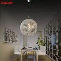 LED ボールペンダントライトクリスタルペンダントランプ Lustres Hanglamp 器具 Lamparas Colgantes Abajur 照明器具ダイニングルーム用 E27