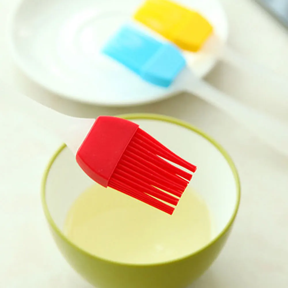 

Mini Grill Oil Brushes Tool Heat Resisting Silicone Basting Oil Brush DIY BBQ Barbecue Brush Tools Kitchen Cooking Baking Gadget
