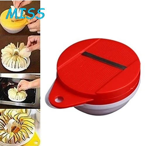 

Microwave DIY Potato Vegetable Crisp Chips Slicer Maker Set Kitchen Tool Home Craft Microwave Slicer Cooking Tools Random Color