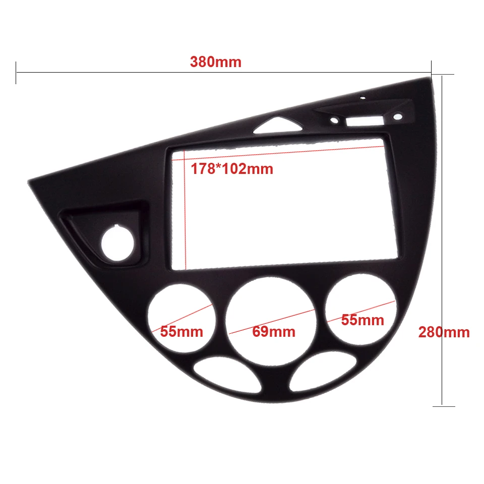 2 Din автомагнитола фасции подходит для Focus/Fiesta 2006(европейский, LHD) Автомобильная установка DVD рамка DVD payer панель facia Dash комплект