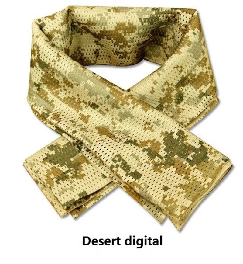 Military Style Camo Mesh Neck Scarf Scrim Net Sniper Face Veil Mask Army Airsoft