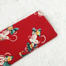 Пол метра искусственный хлопок мультфильм ткань с принтом животных мягкая ткань для одежды платье пижамы Материал B466