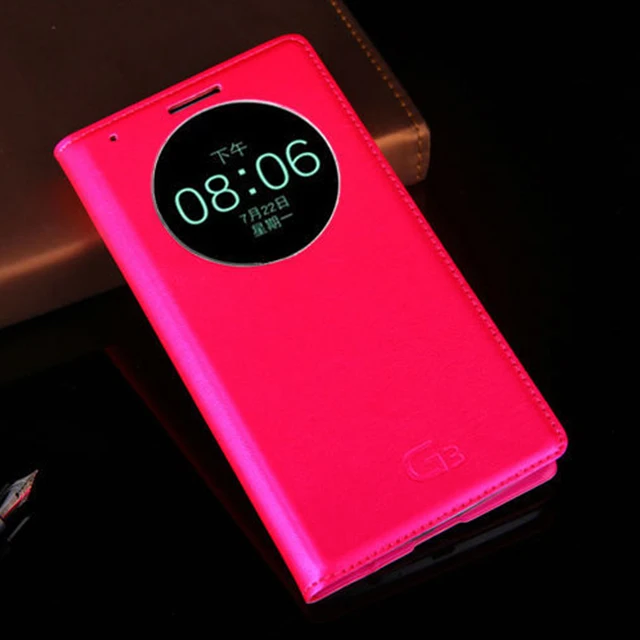 Умный флип-чехол, роскошный кожаный чехол для телефона LG G3 Optimus D855 D850 D 855 D856 LGG3 G 3 D857 D859 F400 F400k, автоматический режим сна - Цвет: Rose red