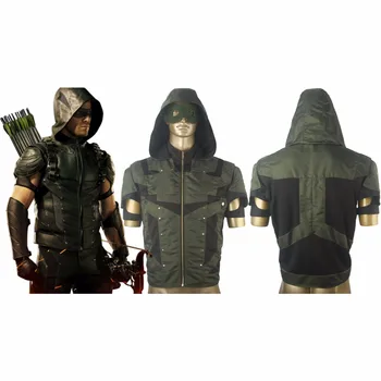 

Green Arrow Season 4 Oliver Queen Men Hoodie Jacket Halloween Comic-con Cosplay Costume