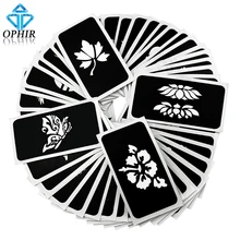 OPHIR 50 Pcs/lot Airbrush Sheets Stencils(5 series) for Body Painting Glitter Temporary Tattoo Kit 7.1cm x 3.6cm_TA032(A-E) OPHIR 50 Pcs/lot Airbrush Sheets Stencils(5 series) for Body Painting Glitter Temporary Tattoo Kit 7.1cm x 3.6cm_TA032(A-E)