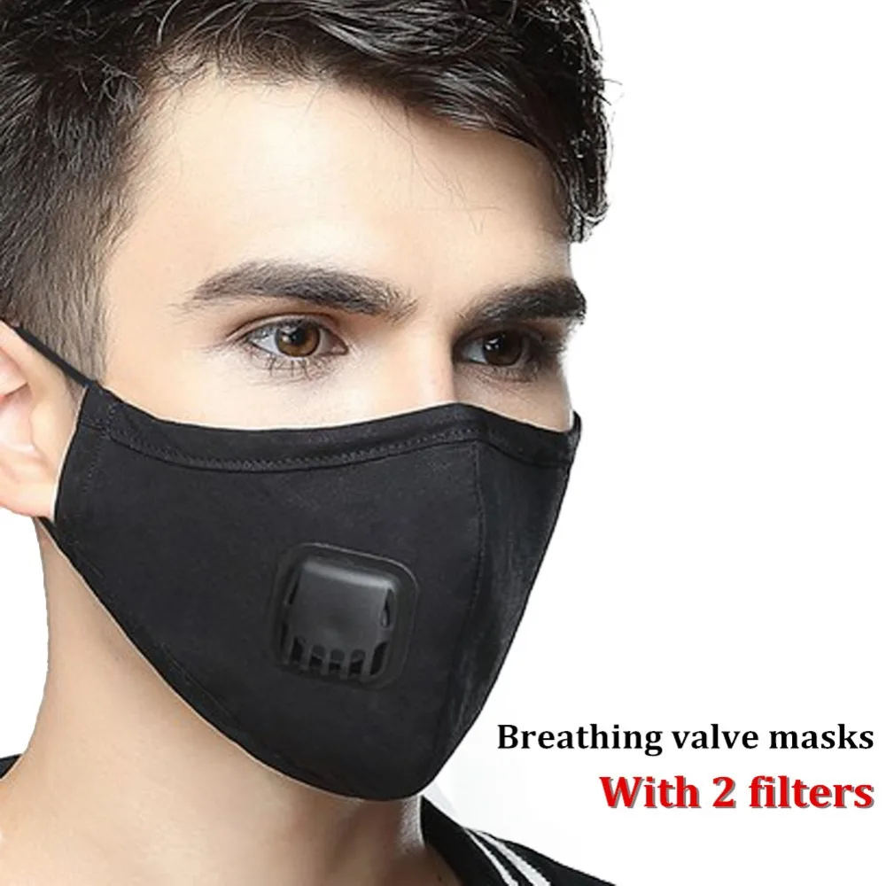 

Anti Pollution Mask Air Filter Mask N95 Respirator Dust Mask PM2.5 5 Layers Washable Cotton Mouth Masks with Replaceable Filter