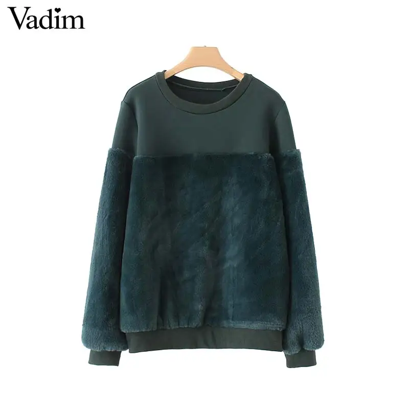 Autumn Winter Women Sweatshirt Plush Long Sleeve Stand