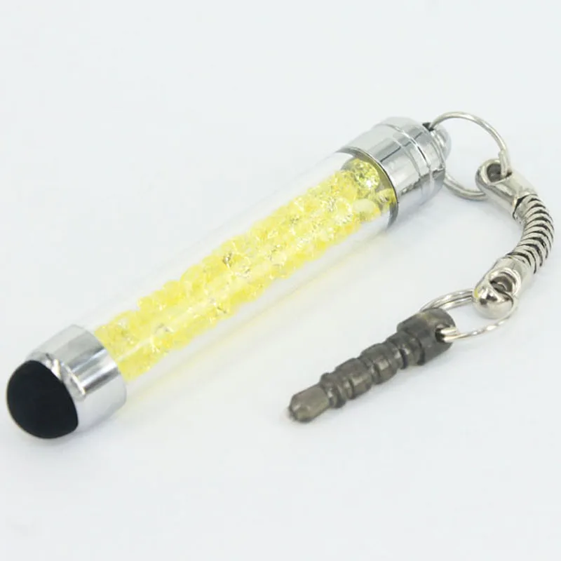 N-KTPS-0009Y_1_JONSNOW Touch Pen Crystal Diamond Dust Stylus Touch Pen with 3.5 mm Headset Jack Dustproof Cap for iPad Smartphone Tablet PC