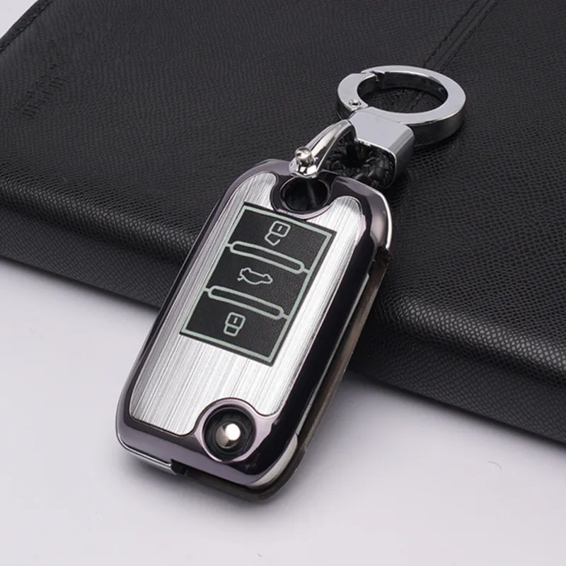 Aluminium-alloy-Luminous-car-key-cover-case-for-Roewe-RX5-2017-year-for-MG-ZS-3button