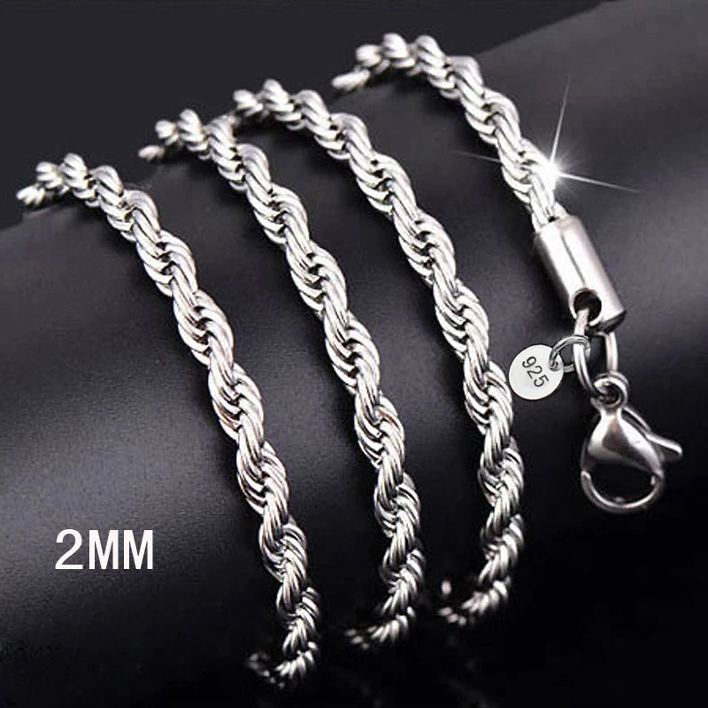 925 sterling silver chain necklace women men (3)