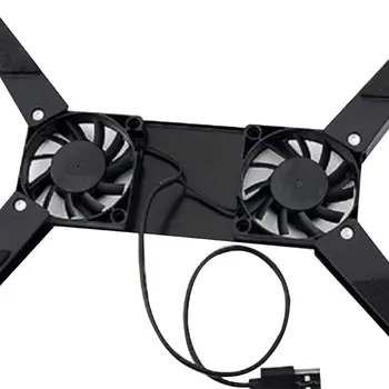 

Folding USB Dual Fan Cooler Rotatable Cooling Pad Stand For PC Computer Laptop Notebook Macbook
