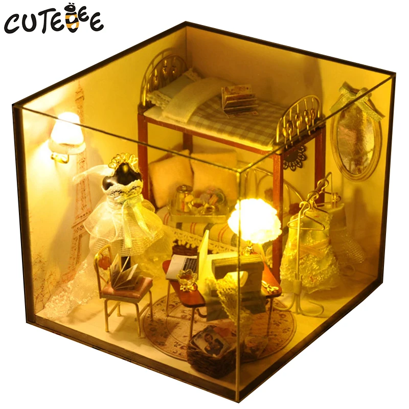 Handmade Doll House Furniture Miniatura Diy Doll Houses Miniature Dollhouse Wooden font b Toys b font