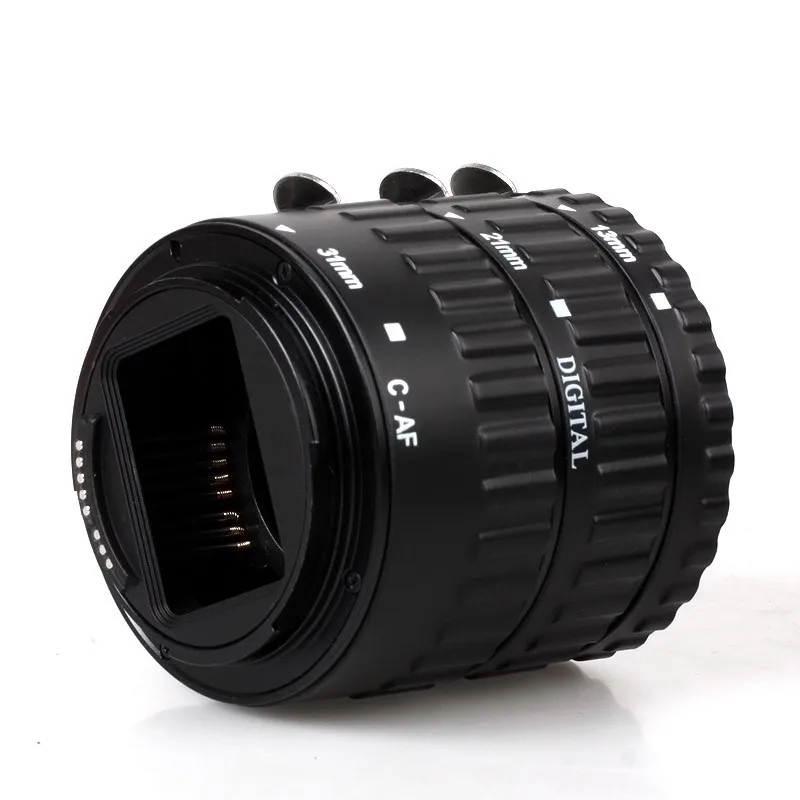 Черная металлическая макроудлинительная трубка с автофокусом для Canon EOS EF S 1D X 60D