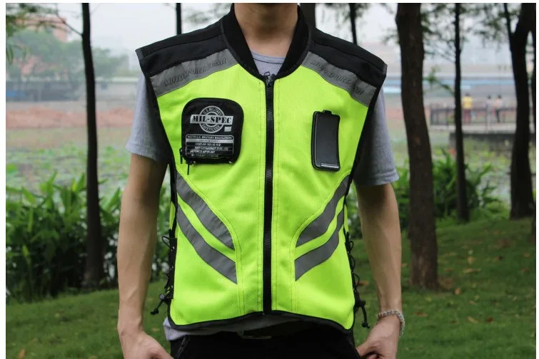 

FREE SHIPING 2017 NEW MODEL Motorcycle ride reflective vest automobile race neon safety clothes pro-biker vest