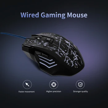

Professional Mouse Wired Gaming Mouse with 5500DPI with 7 Buttons Ergonomic Grip RGB Light For Office Home Mouse Gamer