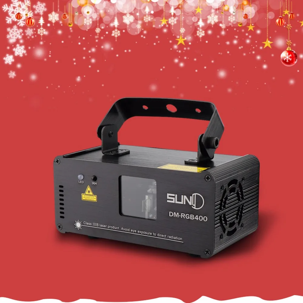 Пульт SUNY DMX 400 МВт RGB лазерный сценическое освещение флэш-сканер DM-RGB400 DJ танец Рождество шоу Эффект Проектор фантастический ДИСКО КТВ