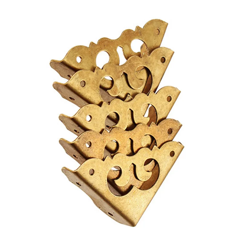 4pcs Antique Jewelry Box Corner Foot Wooden Case Corner Protector Metal Crafts Home Decorative Furniture Hardware Bracket 4pcs Antique Jewelry Box Corner Foot Wooden Case Corner Protector Metal Crafts Home Decorative Furniture Hardware Bracket